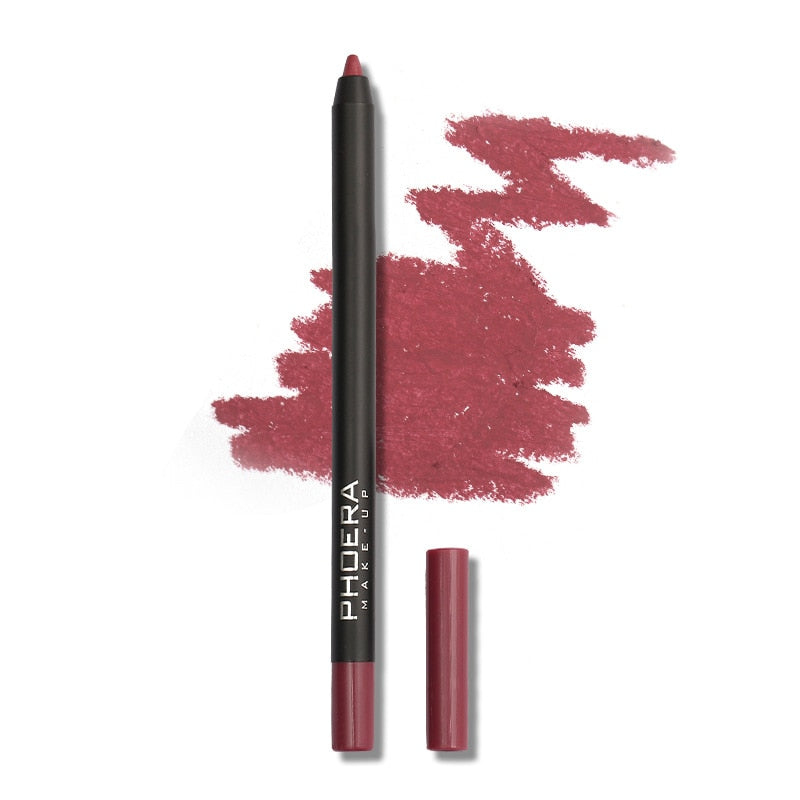 PHOERA Waterproof Matte Lipliner Pencil 12Color