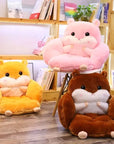 Winter Cute Office Cushion Plush Backrest One Piece Seat Cushion Cushion Lumbar Backrest Chair Small Cushion Thickened Cartoon