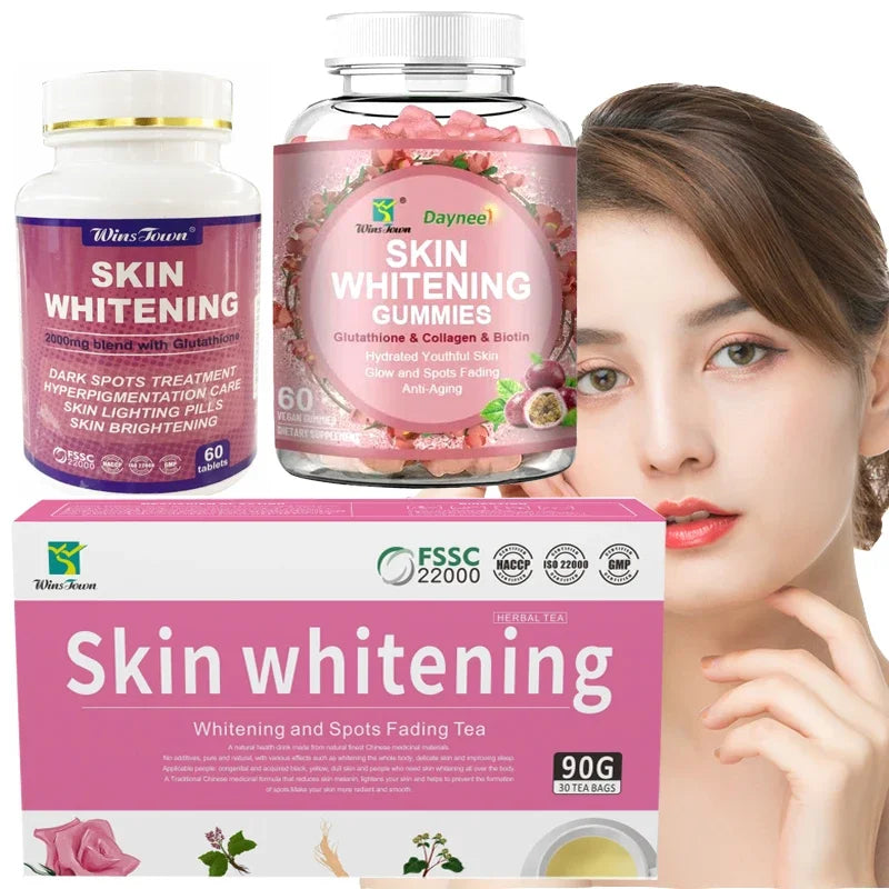Skin Care Vitamin C and Vitamin Gummies and Health Tablet Candy Dietary Supplements Glutathione Whitening 90g