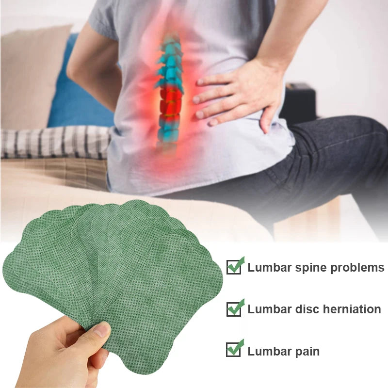 12pcs=1bag Wormwood Back Patches Self-heating Lumbar Spine Joint Pain Relief Medical Sticker Muscle Neck Arthritis Plaster A526