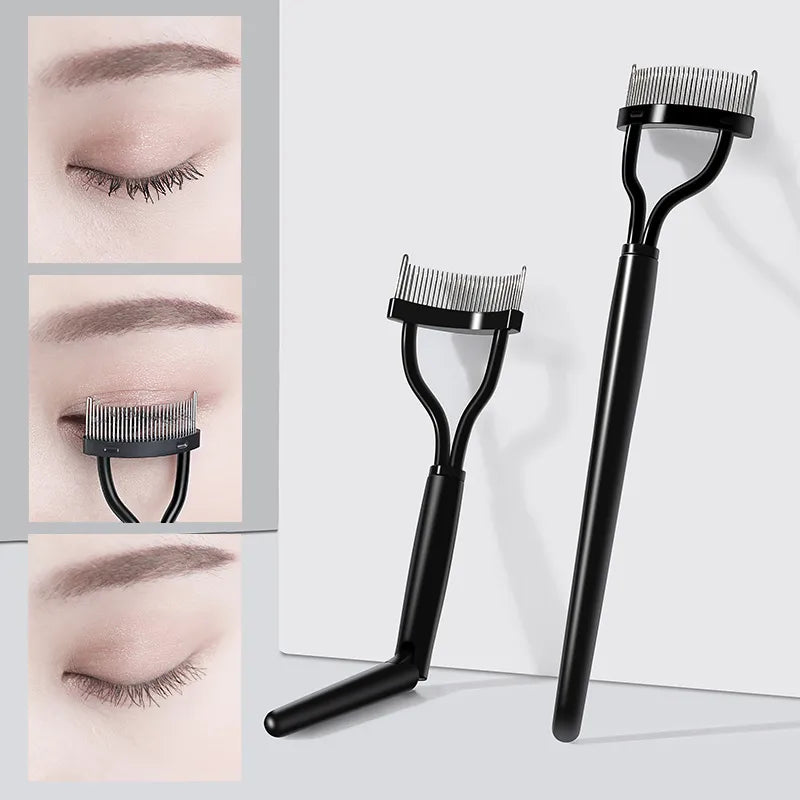 Skin Help Zone Foldable Eyelash Brush Comb Stainless Steel Eyelash Curler