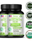 Organic Probiotic Capsule Supplement 100 Billion CFU 500mg Probiotic Nutrition Digestion and Gut Health for Adults Men and Women