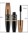 Waterproof Silk Fiber Lengthening Curling Long Lasting Black Silk Fiber Mascara Makeup Black