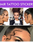 Hair Tattoo Stickers Waterproof Baby Hair Edge Hair Fake Tattoo Makeup Tools 5 Sheets