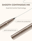 GECOMO Liquid Eyeliner Waterproof Quick Dry Long Lasting Color Eyeliner Pencil 0.01mm