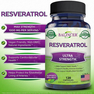 BALINCER RNatural Resveratrol Antioxidant Adult Supplement Promoting Healthy Weight Loss and Overall Wellbeing