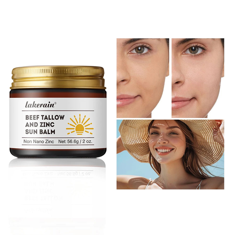 Sunscreen Makeup Beef Tallow and Zinc Sun Balm Sun Protection Moisturizing and Antioxidant Care for Your Skin