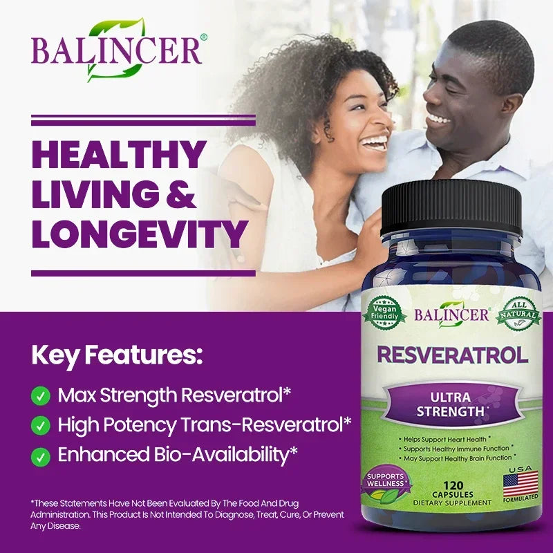 BALINCER RNatural Resveratrol Antioxidant Adult Supplement Promoting Healthy Weight Loss and Overall Wellbeing