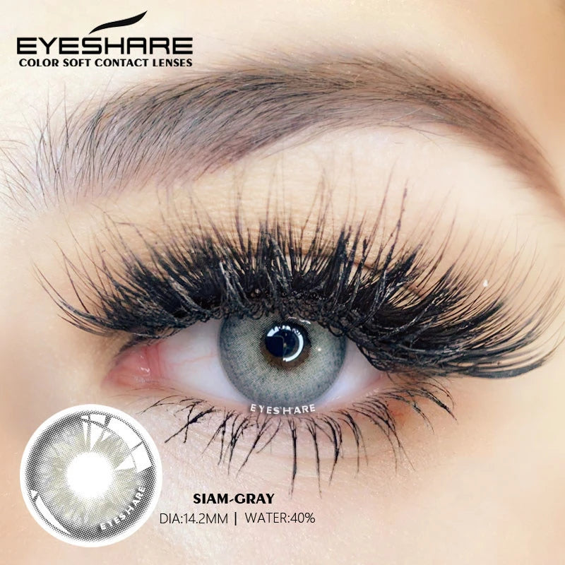 EYESHARE 1pair Colored Contact Lenses for Eyes Natural Contacts Lens