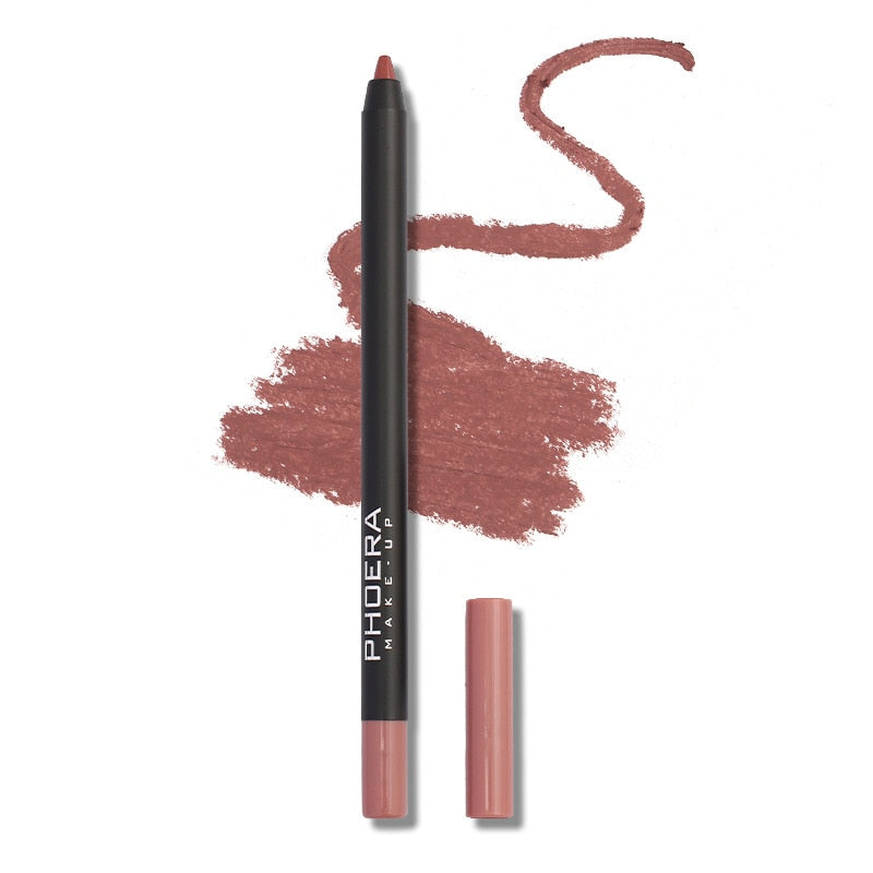 PHOERA Waterproof Matte Lipliner Pencil 12Color