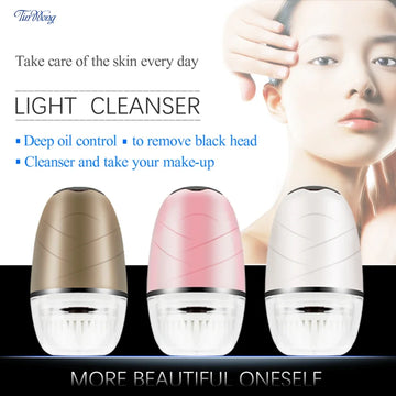 Electric Facial Cleaning Brush Face Cleaner Massager Cleaning Soft Skin Care