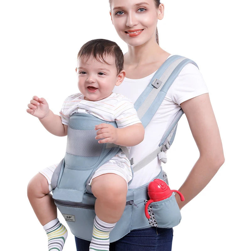 Ergonomic Baby Carrier Backpack: Front-Facing Infant Hipseat, Kangaroo Baby Wrap Sling, Travel-Friendly Design