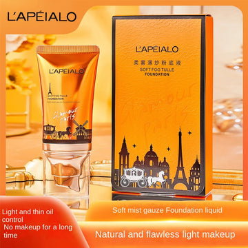 Lapeialo Soft Mist Tulle Foundation Concealer Hold Makeup Oil Control Does Not Pull Dry Foundation Cosmetics