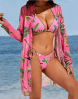 Three-Piece Swimwear Women Cover Ups Bikini Set Bathing Suit Biquini