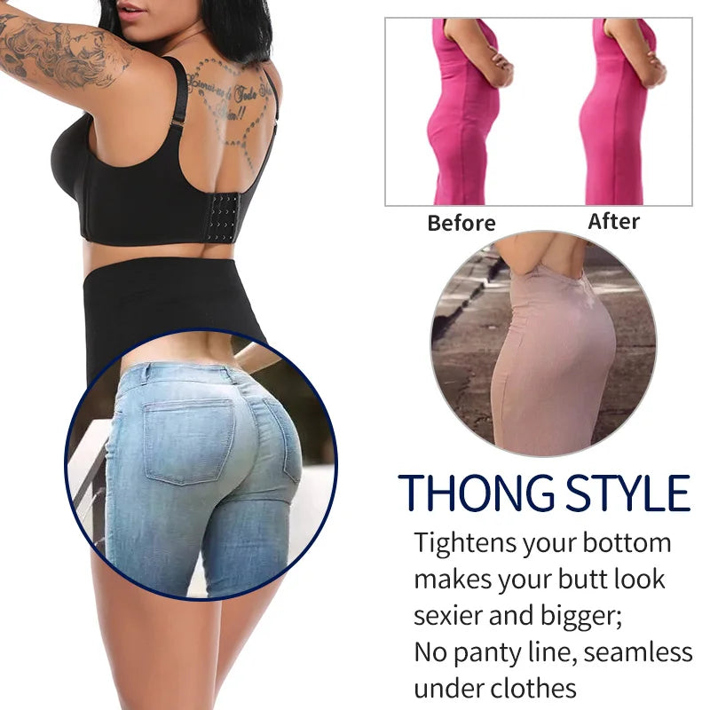 High Waist Tummy Control Panties Thong Slimming Underwear Butt Lifter Shaper for Women