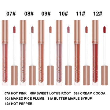 OCHEAL Liquid Lipstick Matte Lip Gloss No.7 To No.12 Colors 6 Pcs