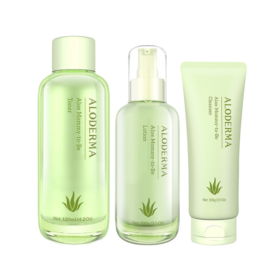 ALODERMA Aloe Mommy to Be Skincare Set Cleanser, Toner 3Pcs