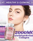 Skin Whitening Gummies Glutathione Collagen & Biotin Hydrated Youthful Skin Glow and Sport  Anti-Aging 2000mg