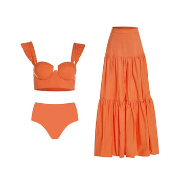 Trendy Swim Tops for Women Stylish Beachwear Set Swimwear Holiday