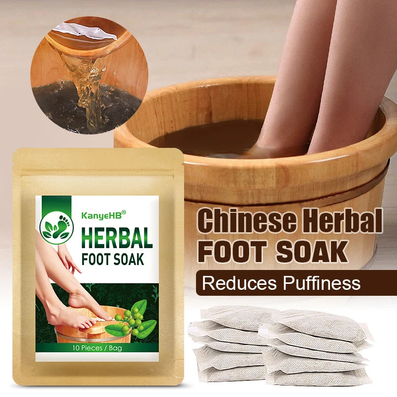 10pcs=1bag Chinese Herbal Foot Soak Bag Relieve Foot & Body Fatigue Sleep Aid Improve Blood Circulation Foot Bath Bag Spa W026