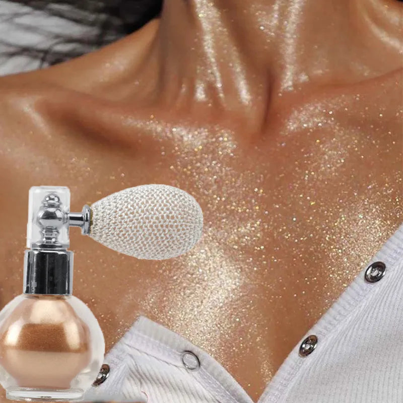 Diamond Highlighter Powder Spray Waterproof High Gloss Glitter Body Bronzer Highlight Powder