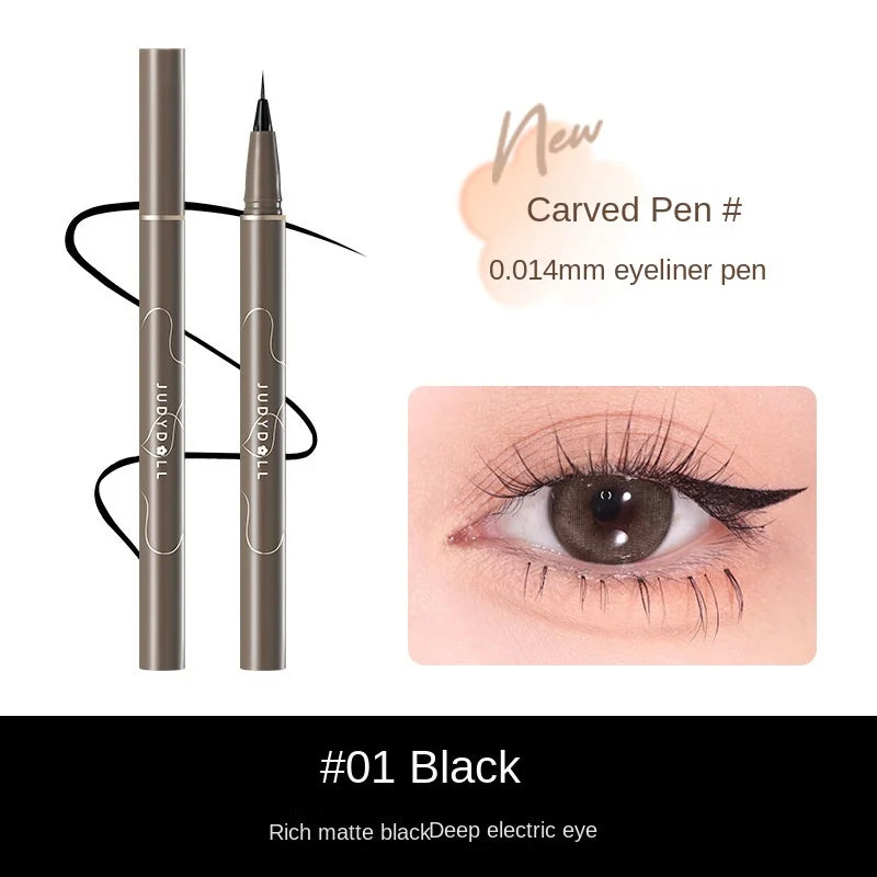 Judydoll New Black Liquid Eyeliner Pencil Waterproof 24 Hours Long Lasting Japanese Eye Makeup Smooth Superfine Eye Liner Pen