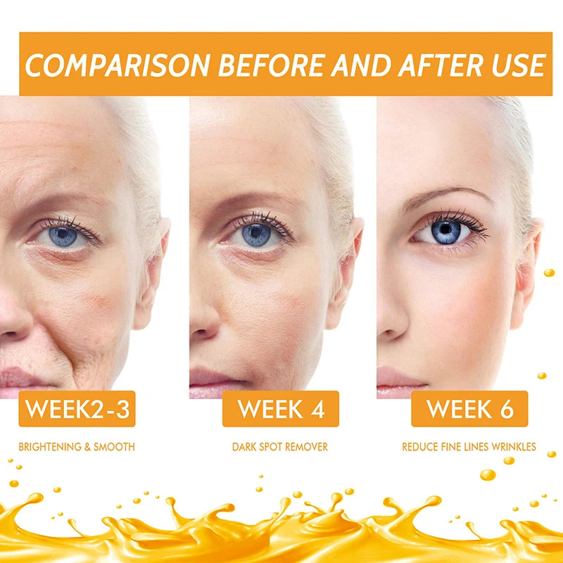 Vitamin C Skin Face Serum Lifting Anti Wrinkle Face Serum Collagen Shrink Pores Anti-Aging Moisturizing Dry Skin Care Products