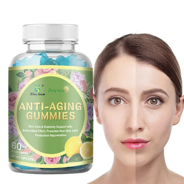 Anti-Cellular Aging Gummies Skin Care Elasticity Support With Antioxidant Effect 60 Vegan Gummies