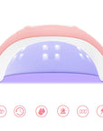 Portable Pink Nail Dryer Machine UV LED Lamp Timer USB Cable Home Use LED Nail Lamp Tool