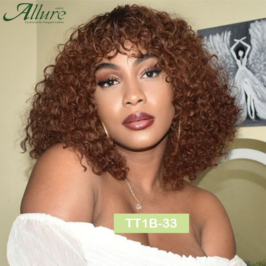 Natural ALLURE Curls with a Jerry Curly Wig With Bangs