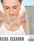 1pc New Amino Acid Double Tube Facial Cleanser Oil Skin Two-color Blackhead White Control Acne Clay Care Cleanser Moisturiz C6C6