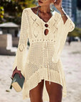 Beach Cover Up Crochet Knitted Tassel Hollow Out Women