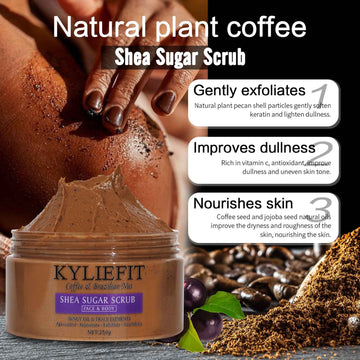 KYLIEFIT Coffee & Brazilian Nut Shea Sugar Scrub