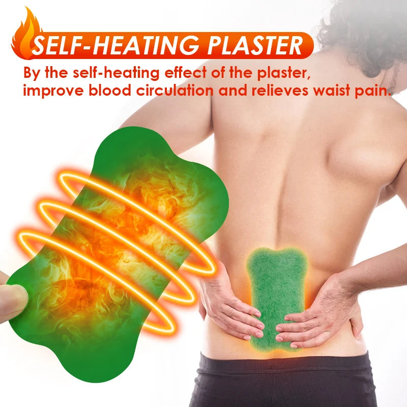 12pcs=1bag Wormwood Back Patches Self-heating Lumbar Spine Joint Pain Relief Medical Sticker Muscle Neck Arthritis Plaster A526