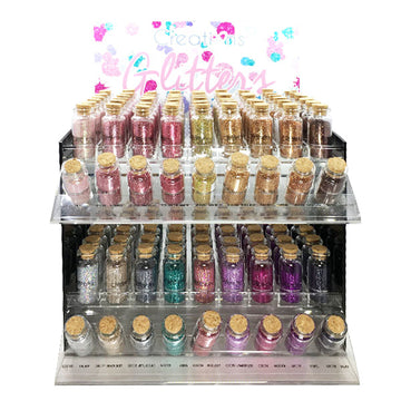 BEAUTY CREATIONS 18 Colors Glitter Display Set , 216 Pieces - Free Shipping