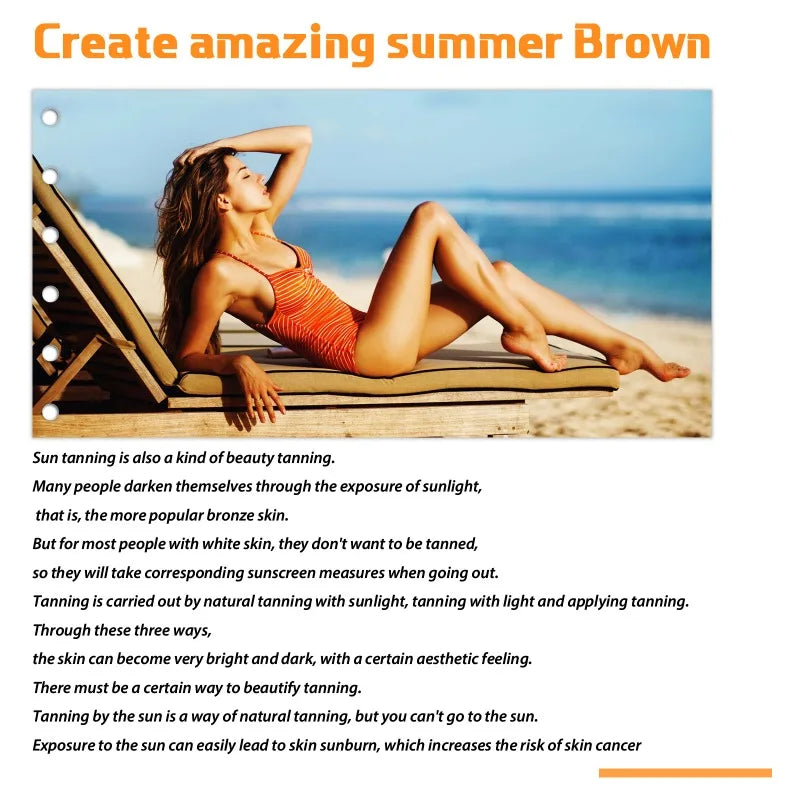 Waterproof  Quick Tan Cream  Brown  Oil Summer Cream For Women Body