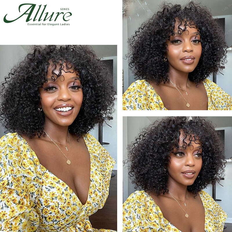 Natural ALLURE Curls with a Jerry Curly Wig With Bangs