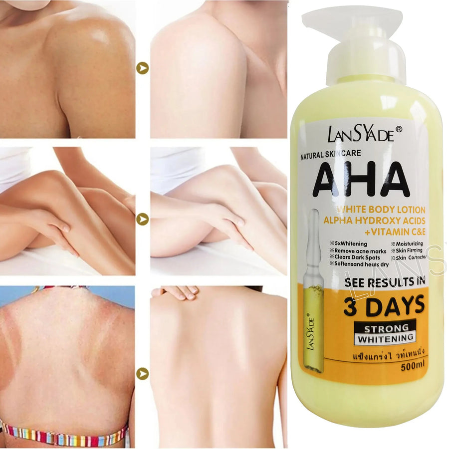 Whitening Body Lotion Alpha Hydroxy Vitamin C & E for Visible Results 500ml