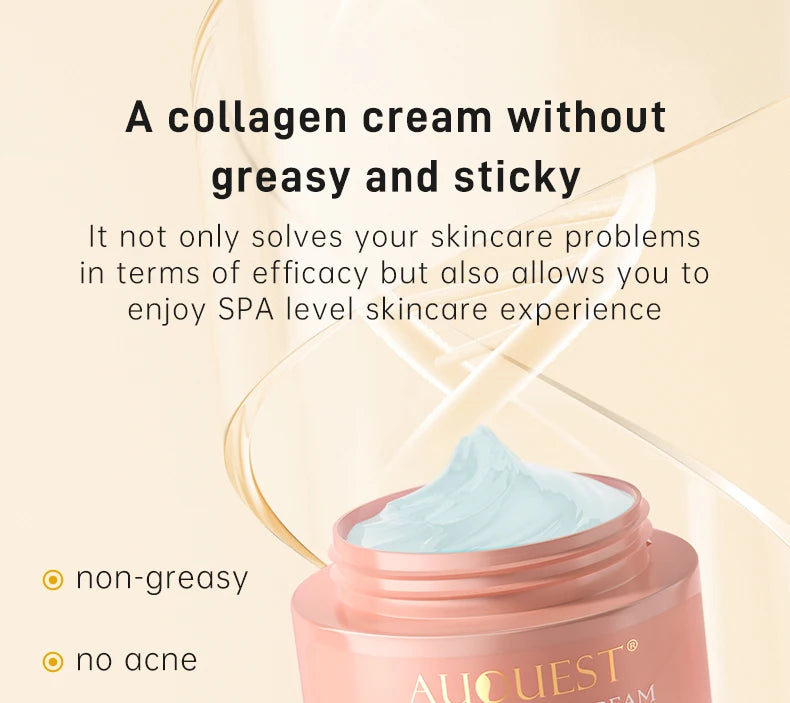 AUQUEST Collagen Anti-Wrinkle Face Cream Whitening Cosmetic Skin Care 50gm