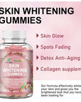 Skin Whitening Gummies Glutathione Collagen & Biotin Hydrated Youthful Skin Glow and Sport  Anti-Aging 2000mg