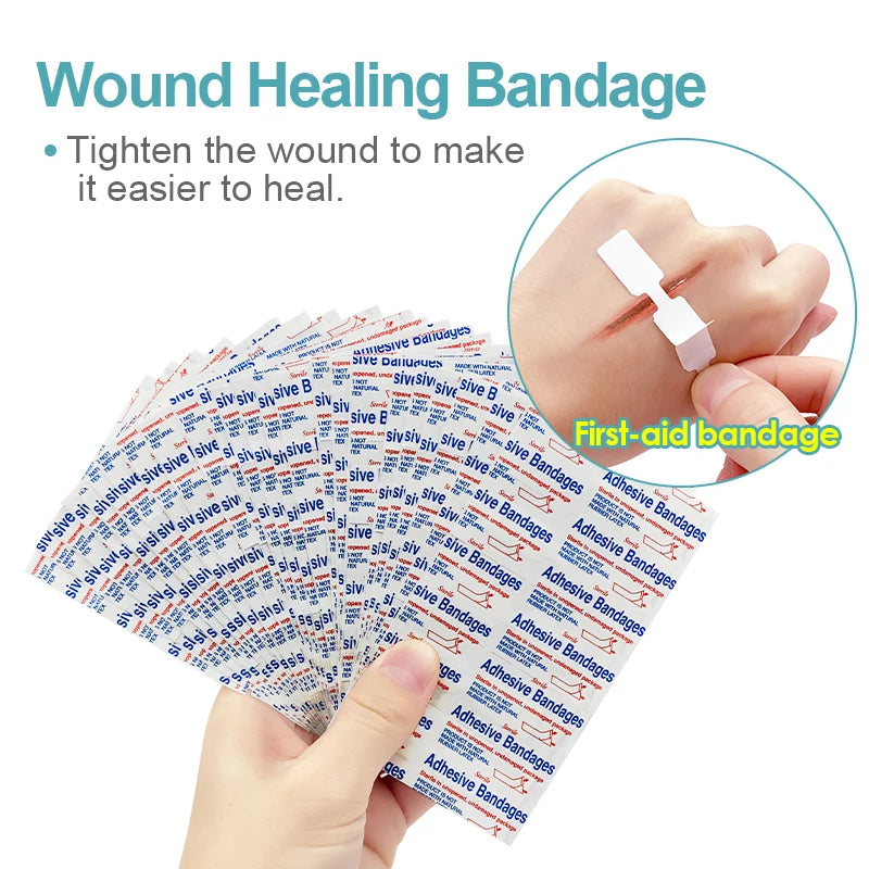 30pcs Zipper Band-Aid Medical Adhesive Bandage Sutured Band Aids Zipper Bandaid Sterile Bandages Promote Wound Healing A1668