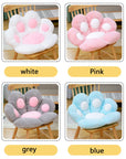 Chair Cushions Cute Cartoon Cat Paw Shape Plush Seat Cushions for Home Office Hotel Cafe Circular Cushion Home Decorations Gift