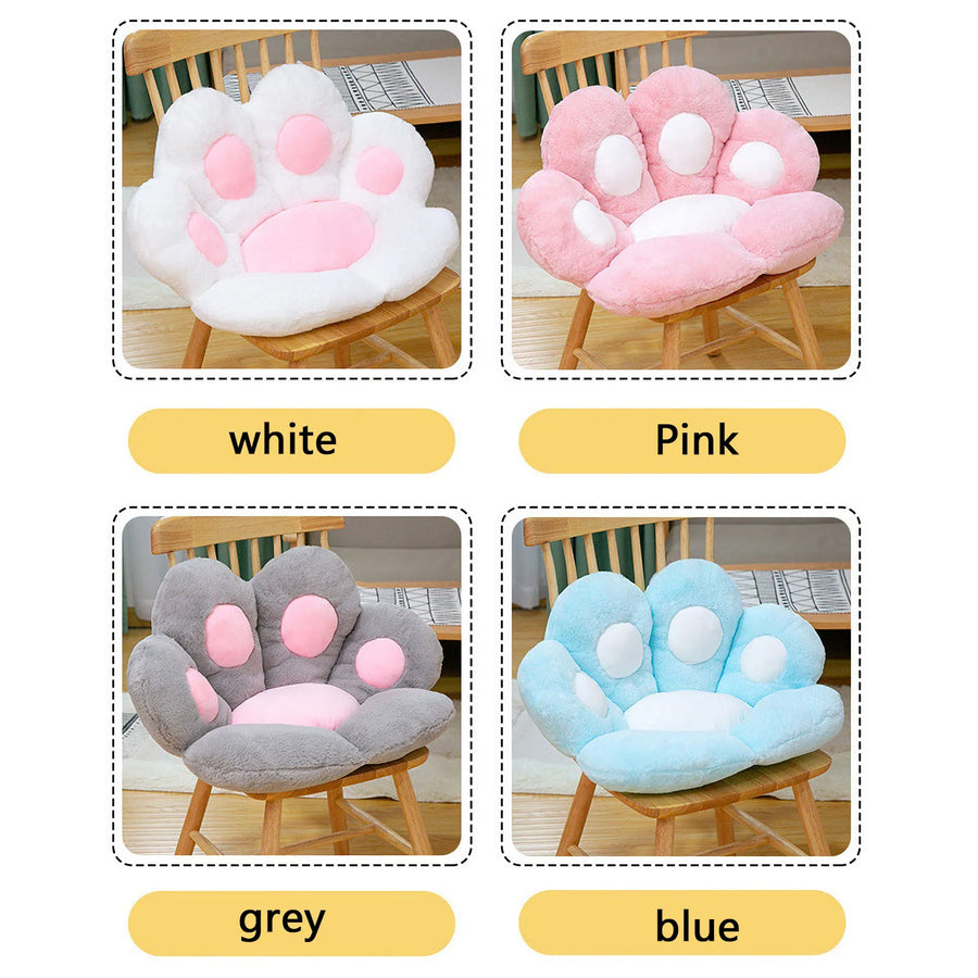 Chair Cushions Cute Cartoon Cat Paw Shape Plush Seat Cushions for Home Office Hotel Cafe Circular Cushion Home Decorations Gift