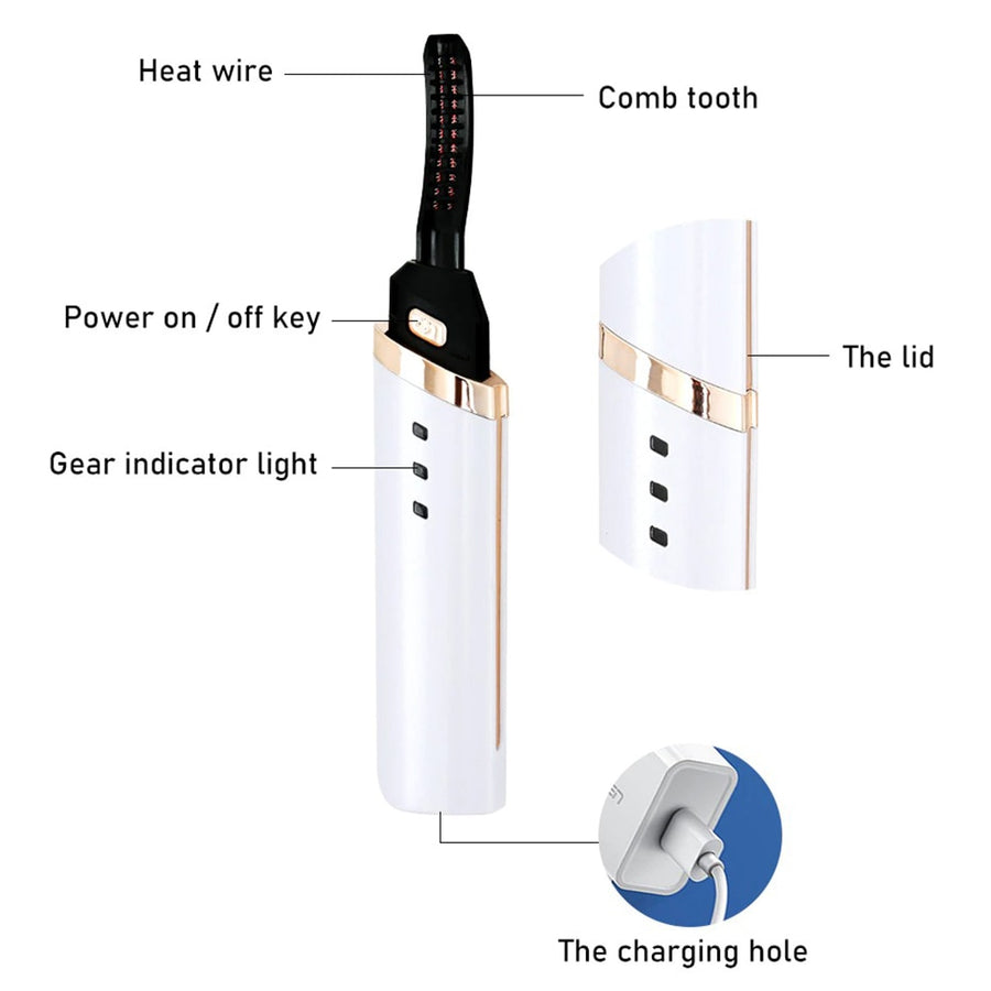 Adjustable Heating Eyelash Curler 3 Gear