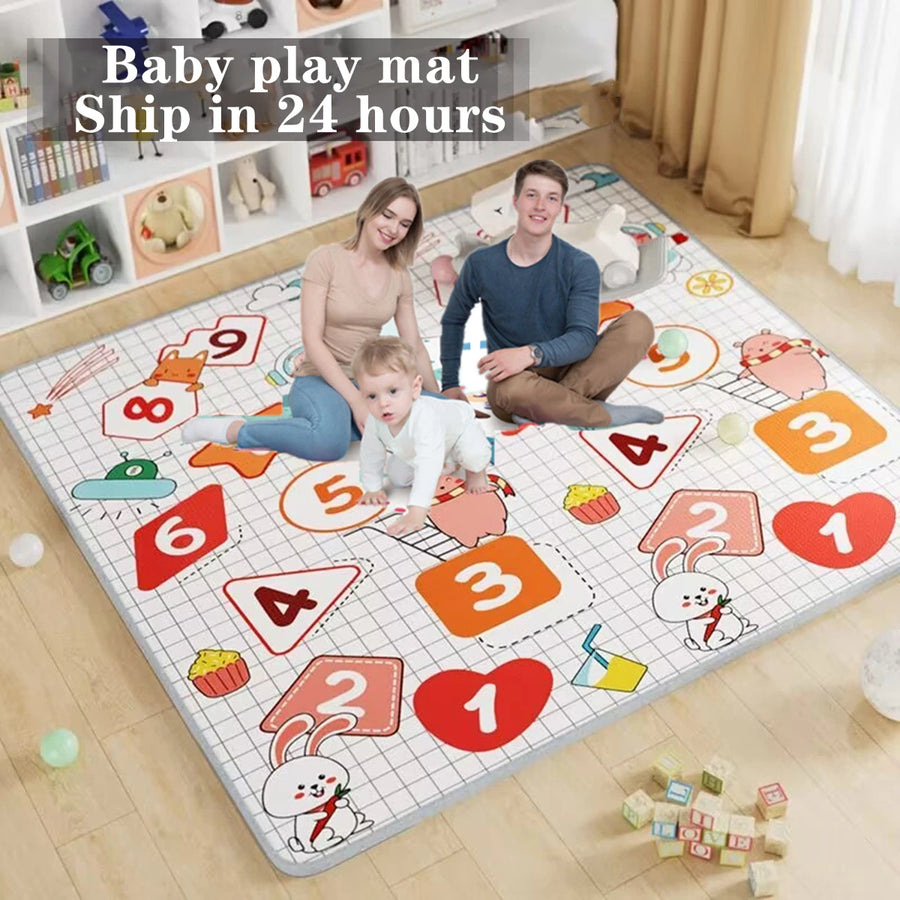 Non-toxic Thick EPE Environmentally Friendly Baby Crawling Play Mat: Folding Carpet for Children's Safety, Kid Rug Playmat