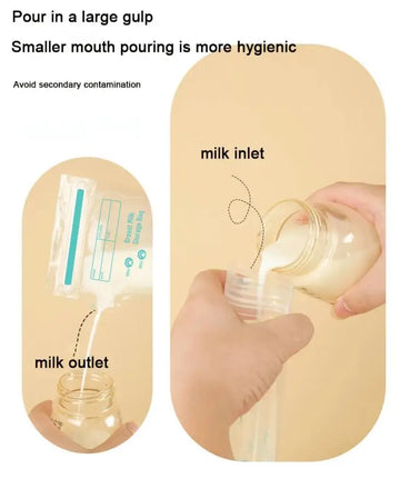 30pcs 250ml Milk Freezer Bags: Breast Milk Storage Bags, BPA-Free Baby Safe Feeding Bags for Mother Milk and Baby Food Storage