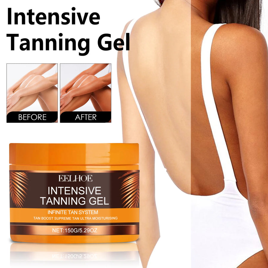 EELHOE Intensive Tanning Gel - Body, Face Bronzer Sun Tan Booster 150g / 5.29 OZ