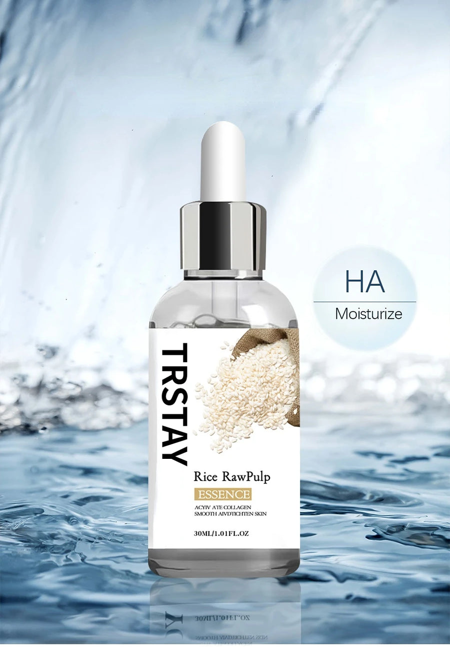 White Rice Face Serum Hyaluronic Acid Liquid Moisturizing Nourishing Skin Care