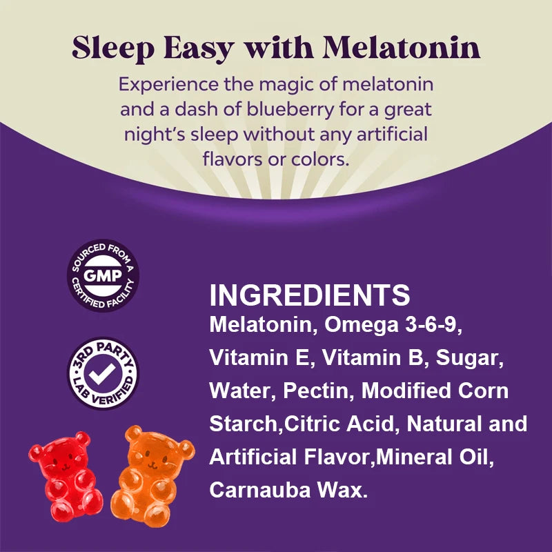 Melatonin Gummies Supplements - Helps Relieve Insomnia 10kg For Women and Men