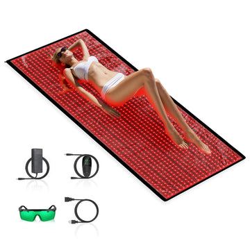 Near Infrared Red Light Therapy Device, 1280pcs LED Large Pads, Full Body Mat Blanket